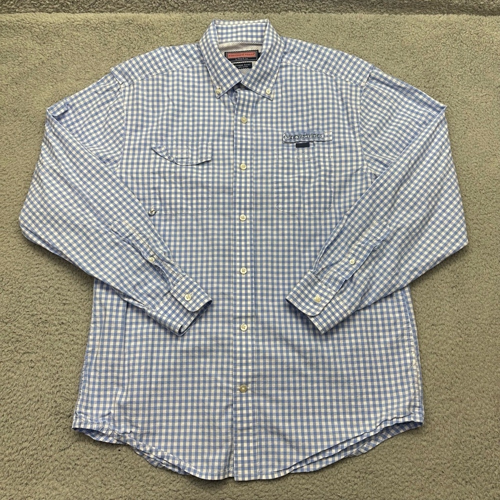 Vineyard Vines By Shep & Ian 1W0655 Mens‎ Medium Harbor Shirt L/S Performance